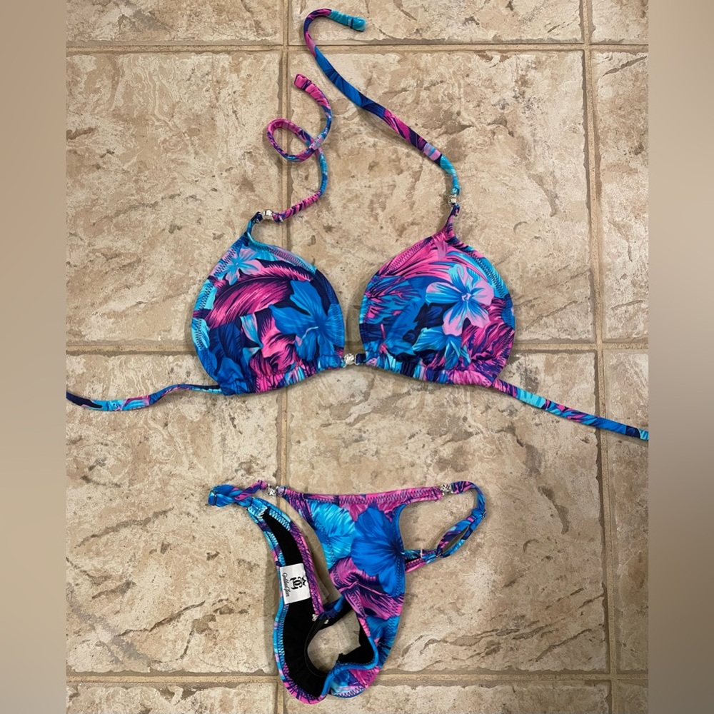 Goddess Glam bikini competition posing practice suit